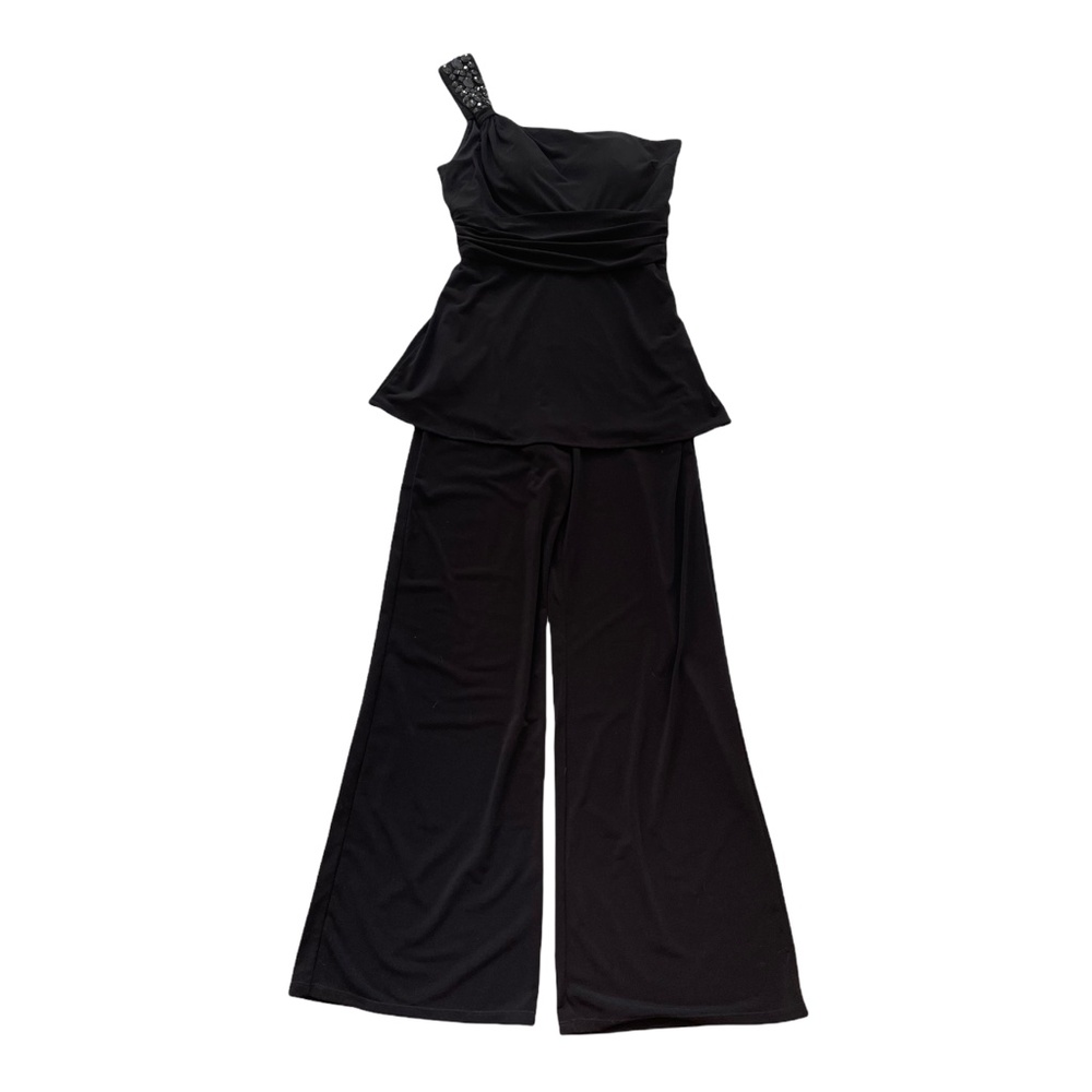 White House Black Market black jeweled jumpsuit 2 - Picture 4 of 10